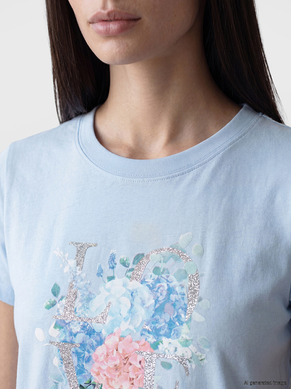 Woman Blue T-shirt-2