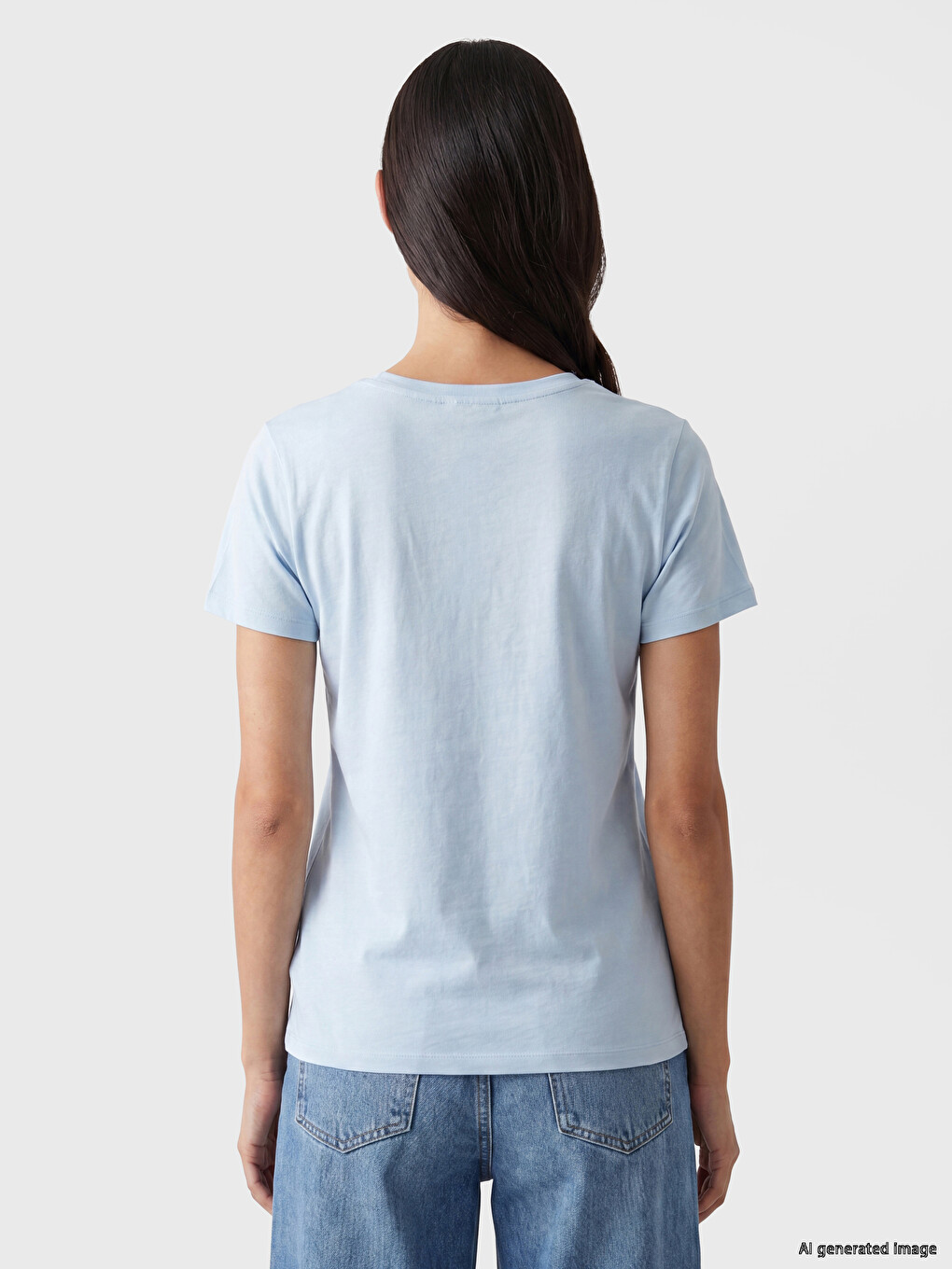 Woman Blue T-shirt-3