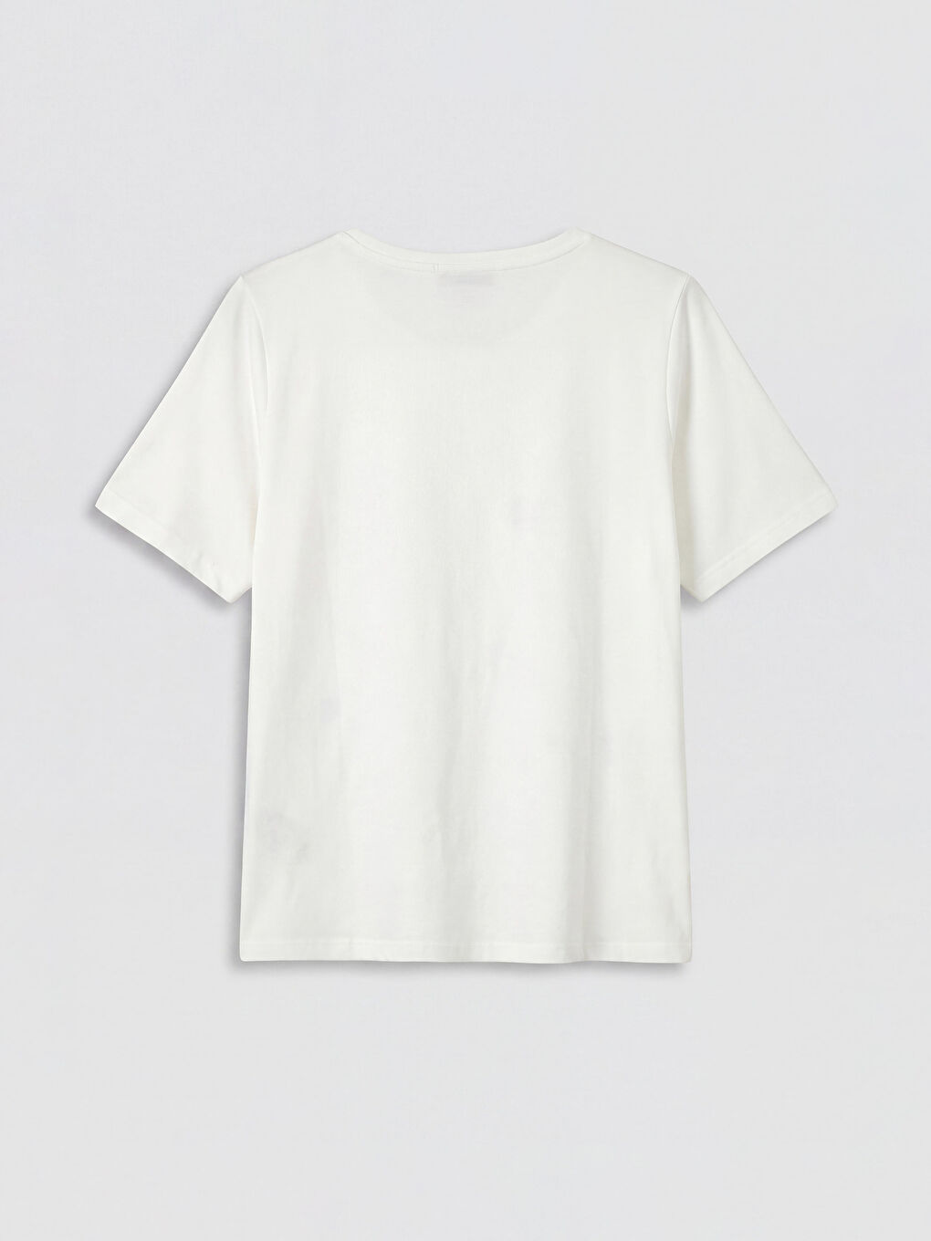 Ekru Bisiklet Yaka Çiçekli Bluz-1