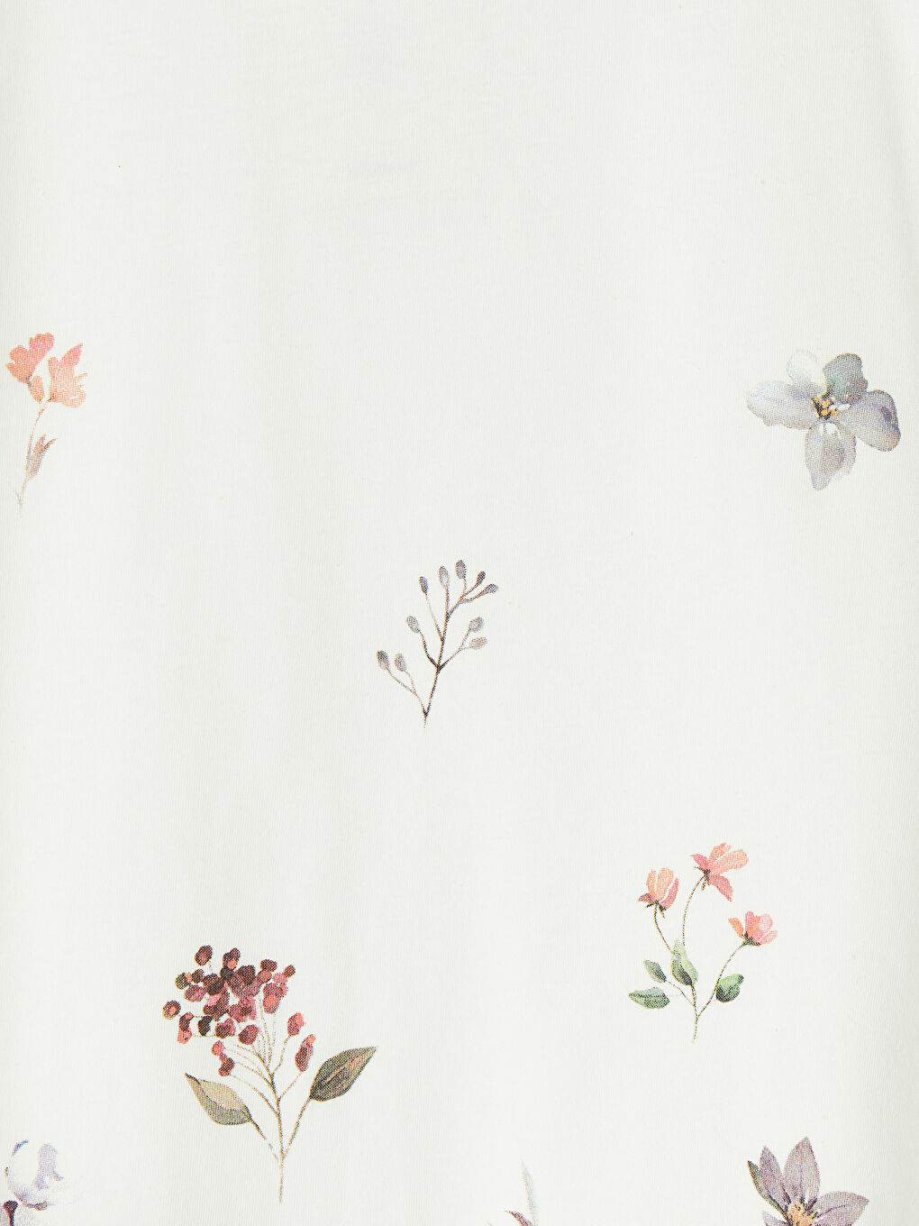 Ekru Bisiklet Yaka Çiçekli Bluz-2