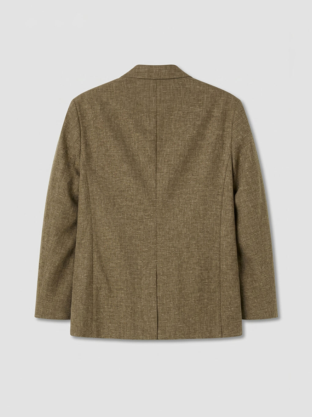 Kahverengi Regular Fit Keten Karışımlı Erkek Blazer Ceket-1