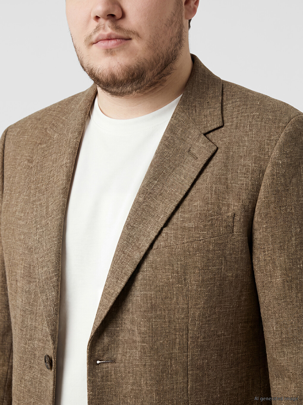 Regular Fit Linen Blend Men's Blazer Jacket-2