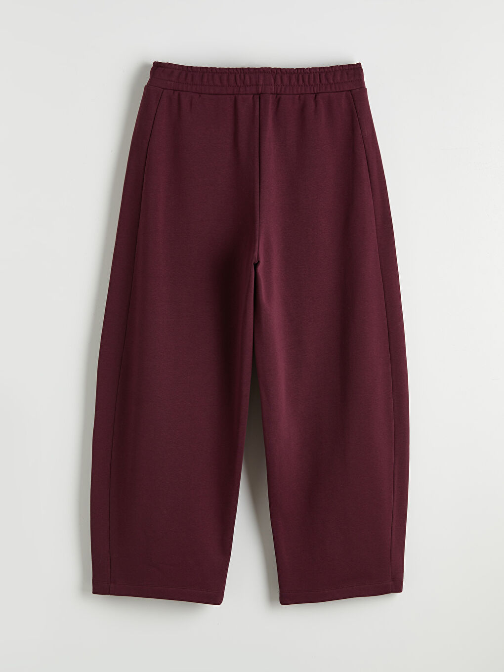 Bordo Beli Lastikli Kadın Eşofman Altı-1