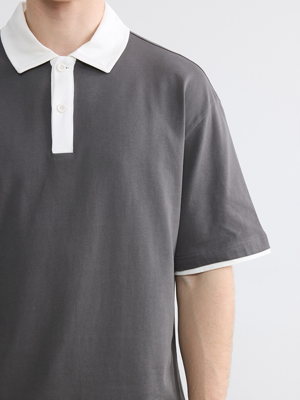 Polo Collar Jersey Men's T-Shirt-2