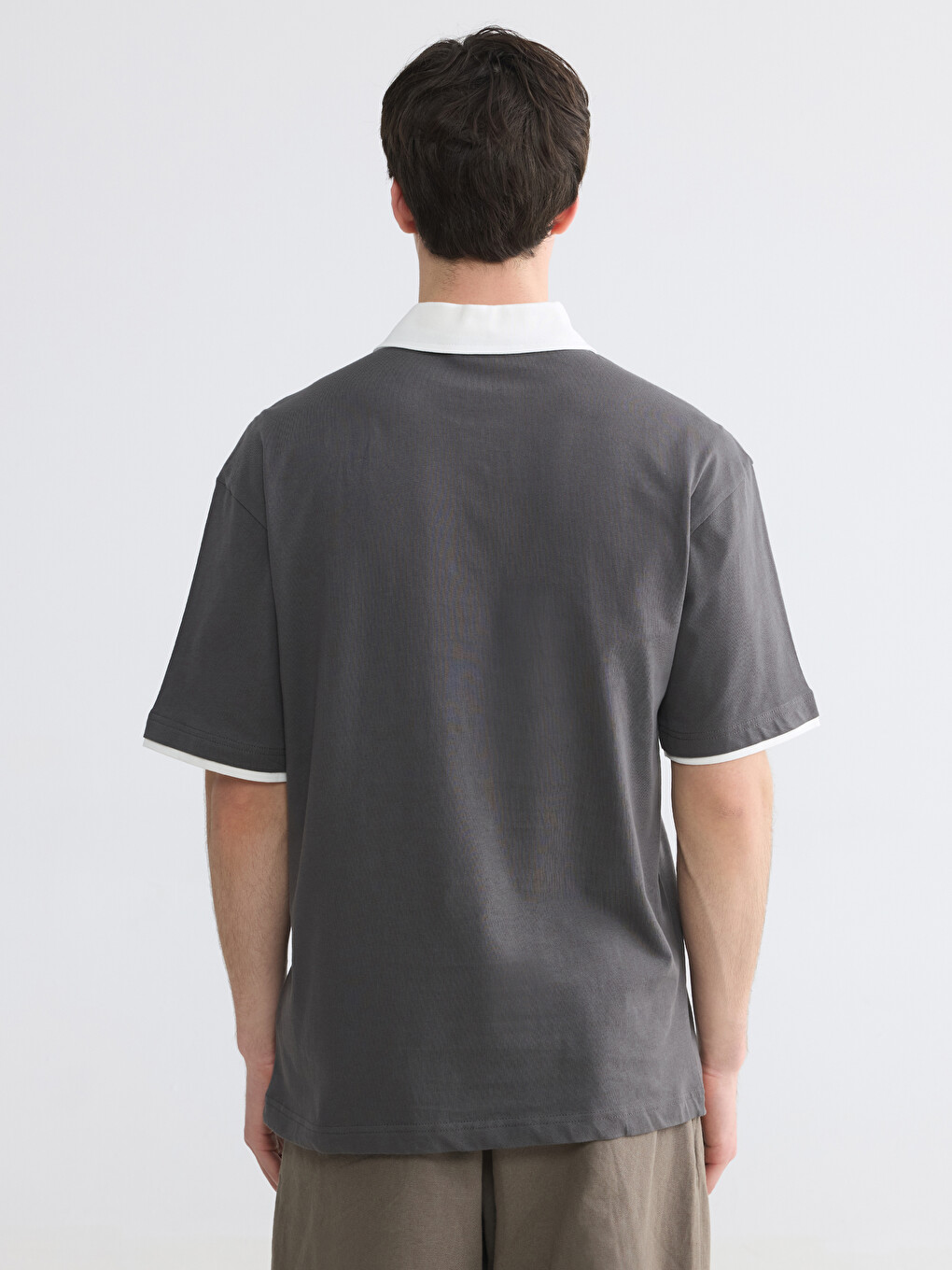Polo Collar Jersey Men's T-Shirt-3