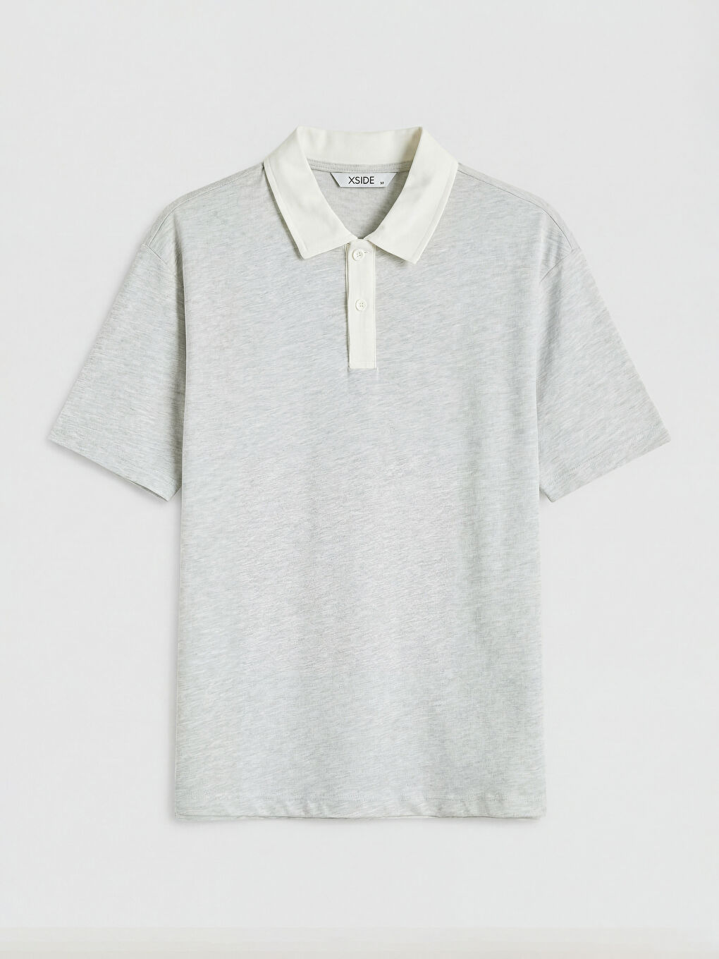 Gri Polo Yaka Penye Erkek Tişört