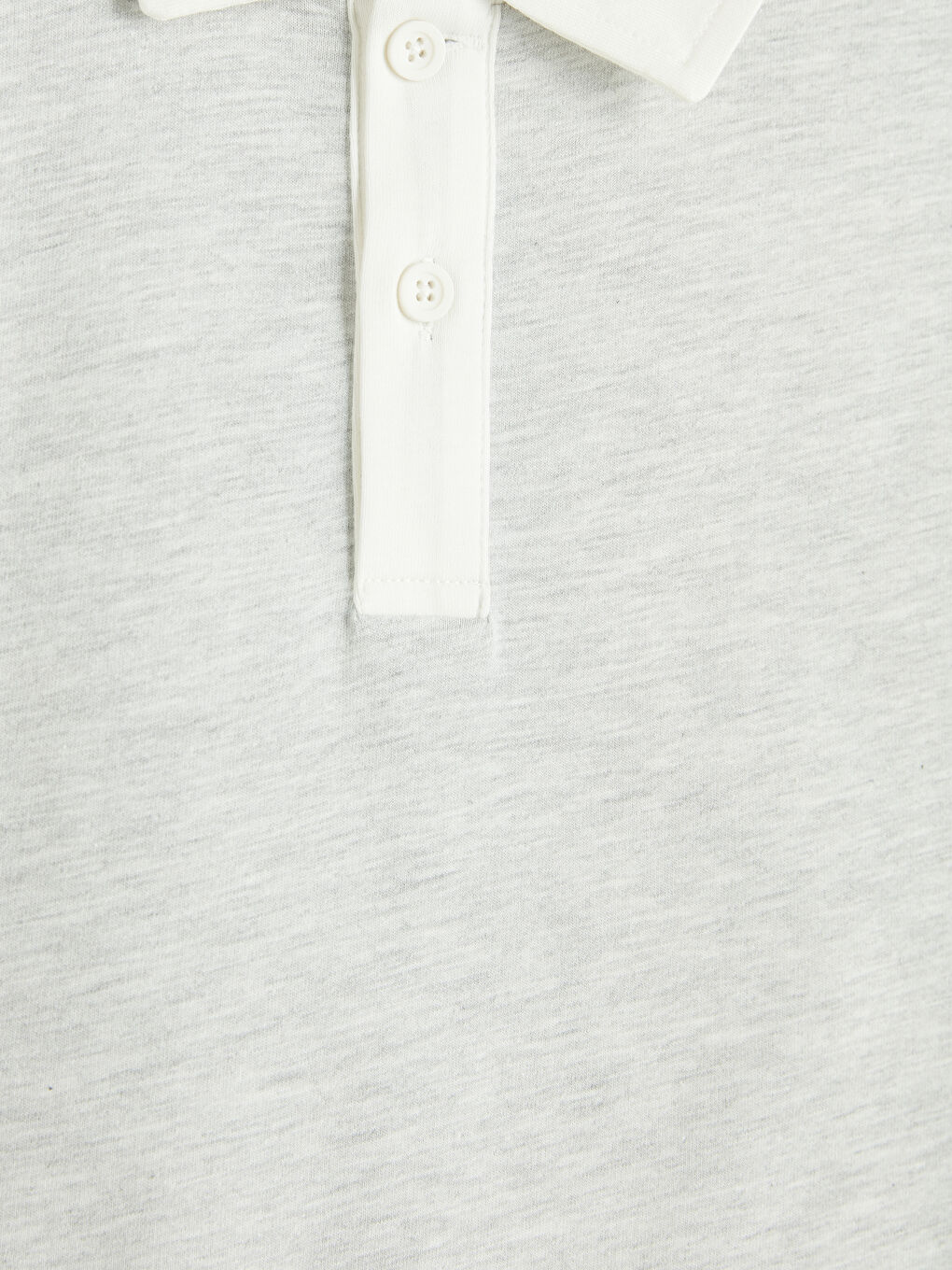 Gri Polo Yaka Penye Erkek Tişört-2