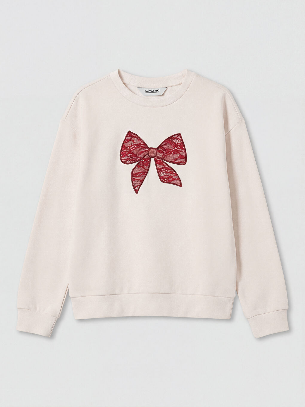 Pembe Nakışlı Kız Çocuk Sweatshirt ve Eşofman Altı-1