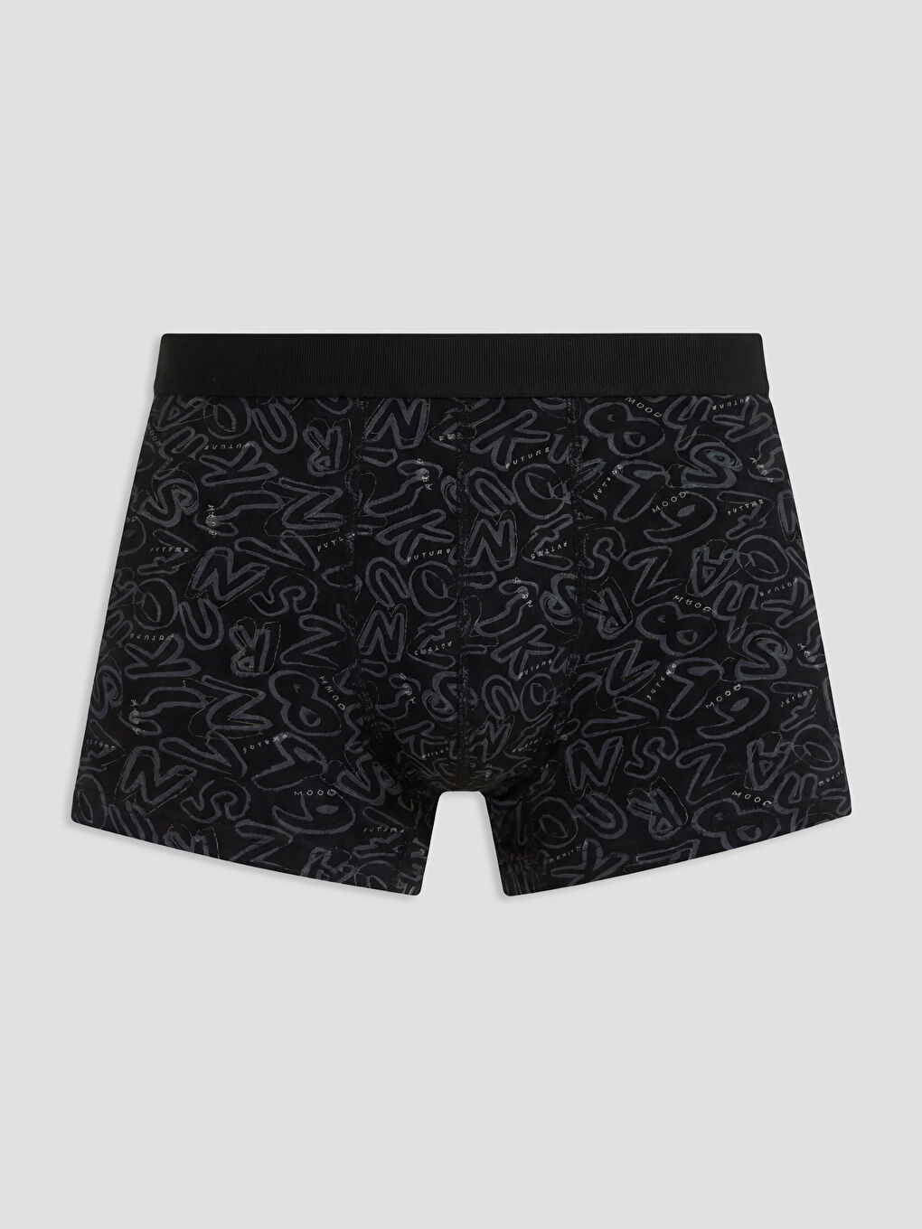 Siyah Pamuklu Esnek Erkek Boxer 7'li-1