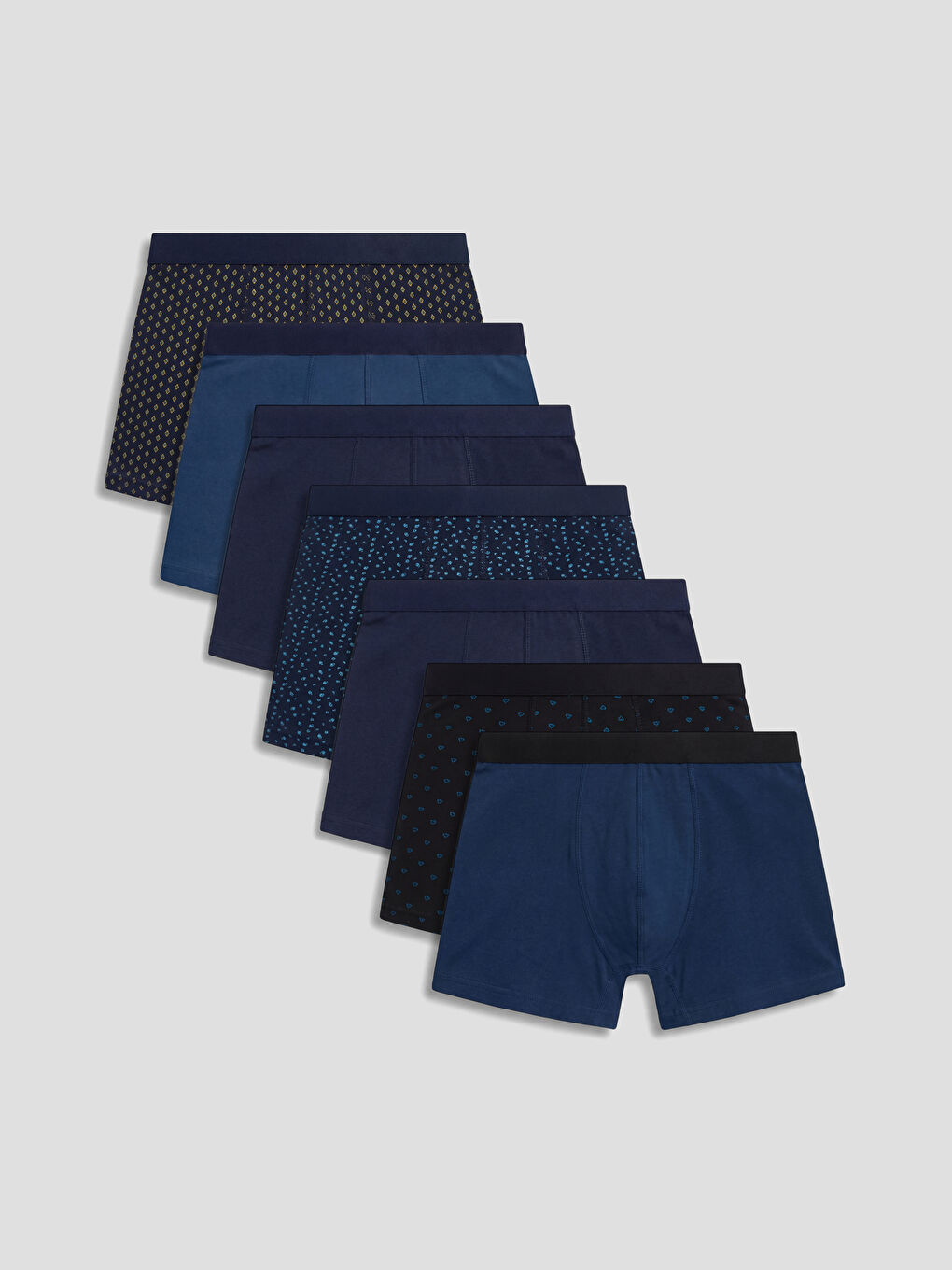 Siyah Pamuklu Esnek Erkek Boxer 7'li