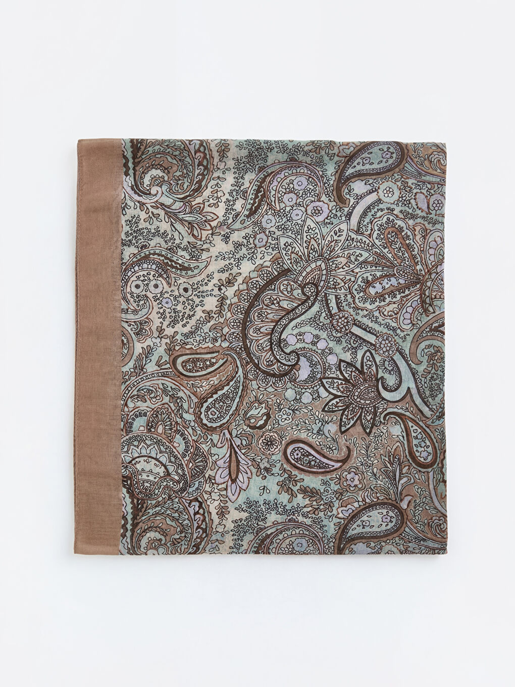 Yeşil Desenli Kadın Şal-1