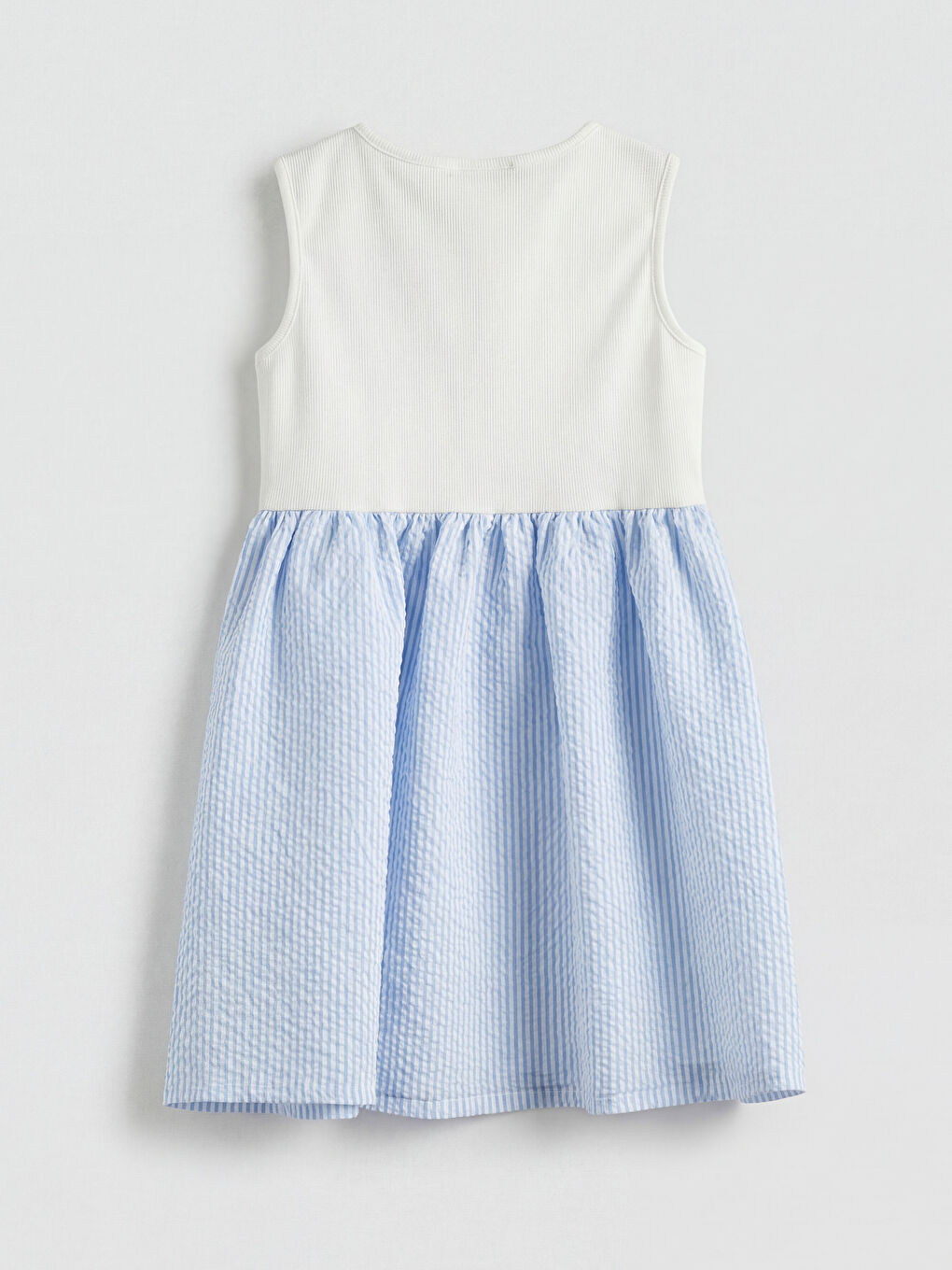 გოგონების მრგვალი საყელოს კაბა-1