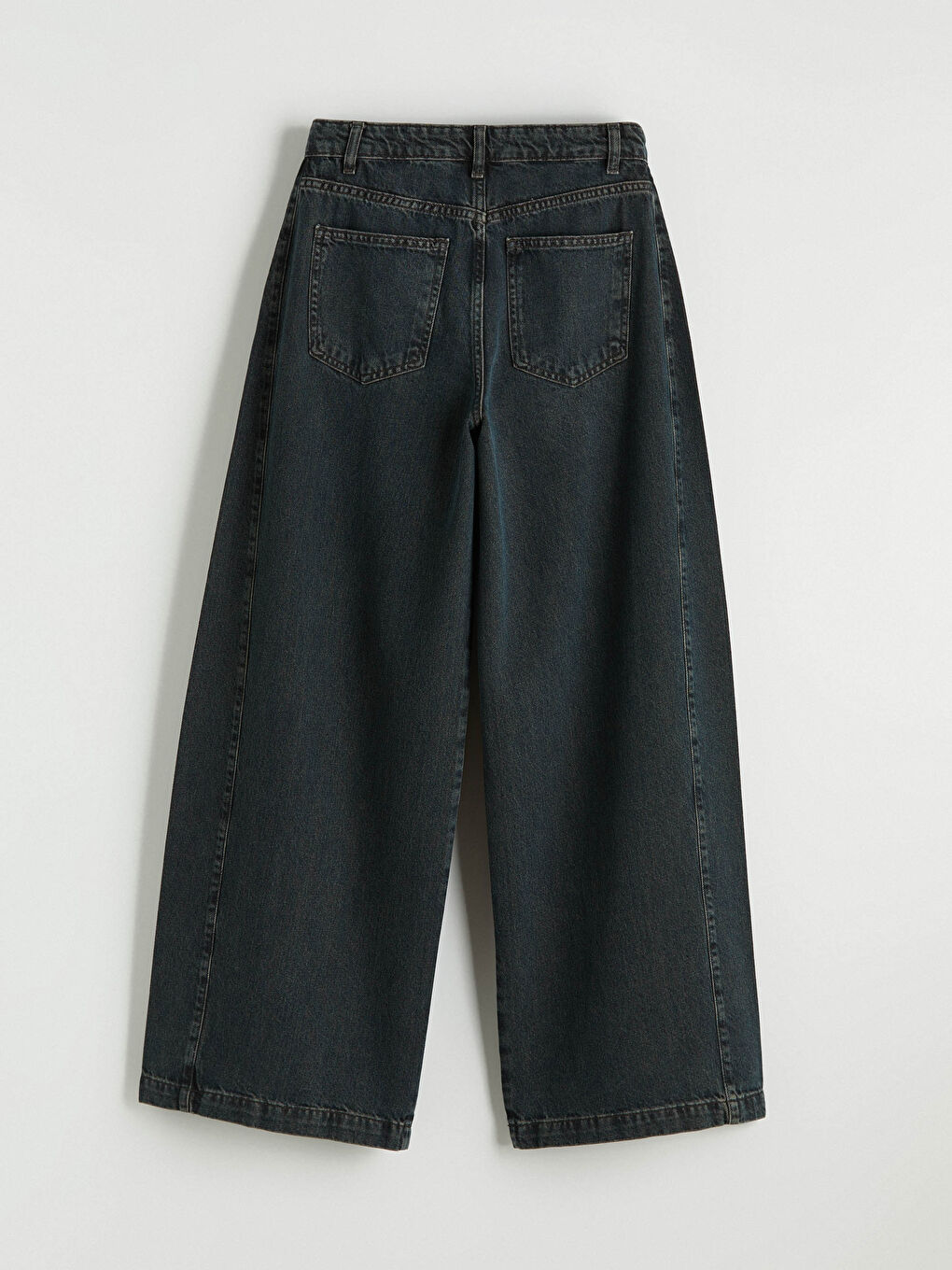 Siyah Wideleg Kadın Jean Pantolon-6