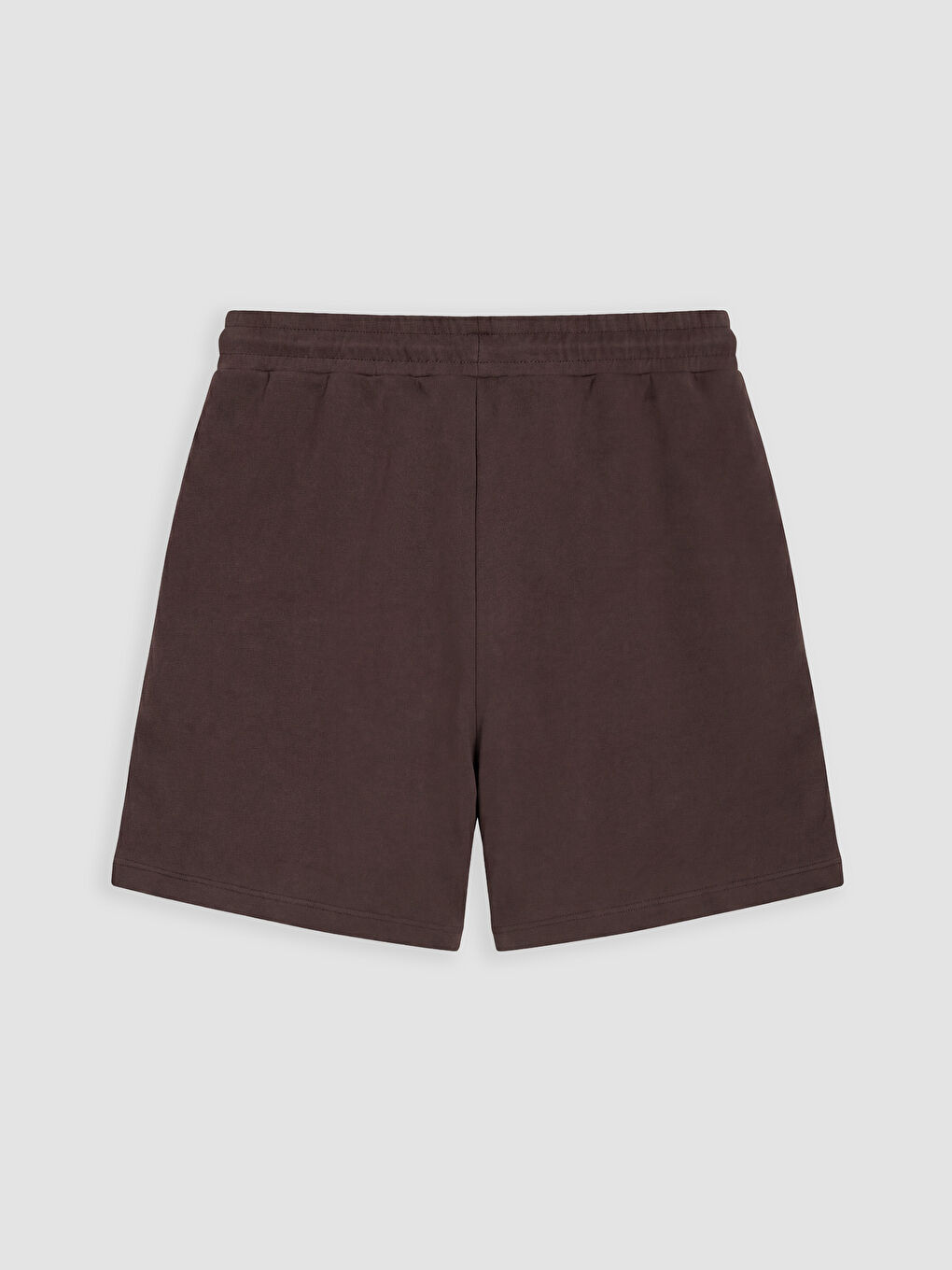 Kahverengi Şeritli Soft Touch Kadın Şort-1