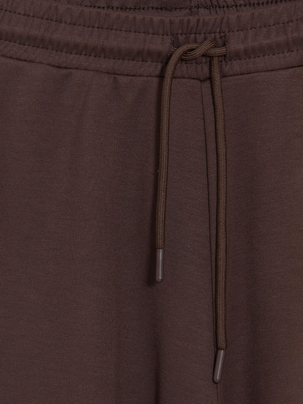 Kahverengi Şeritli Soft Touch Kadın Şort-2