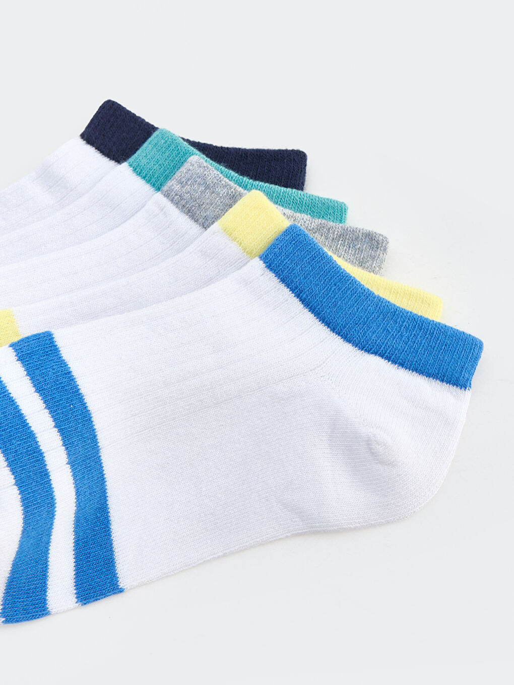 Karışık Çizgili Erkek Çocuk Patik Çorap 5'li-2