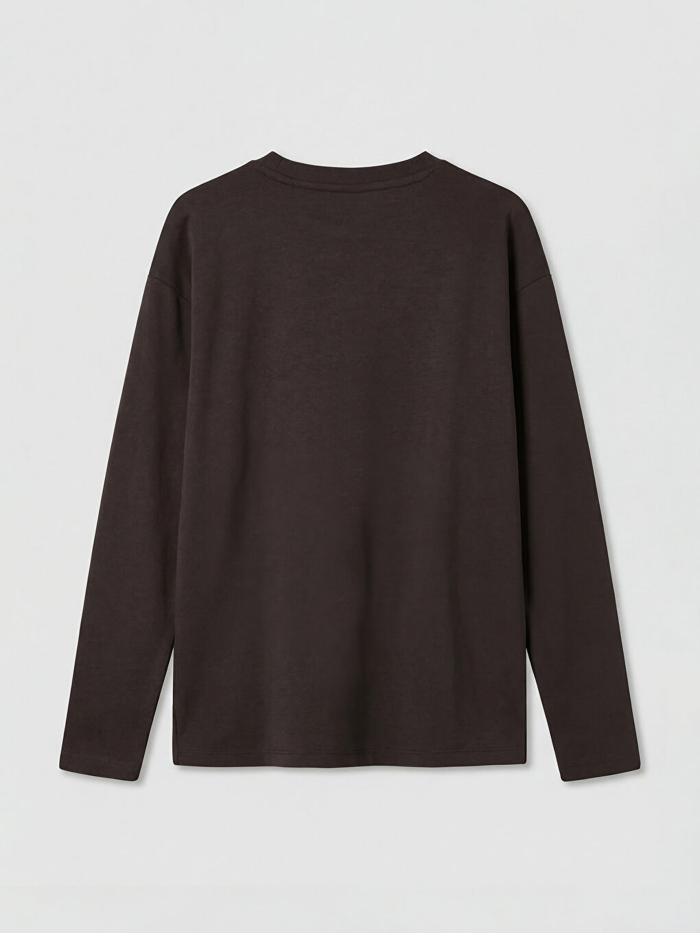 Kahverengi Bisiklet Yaka Kız Çocuk Soft Touch Tişört-1