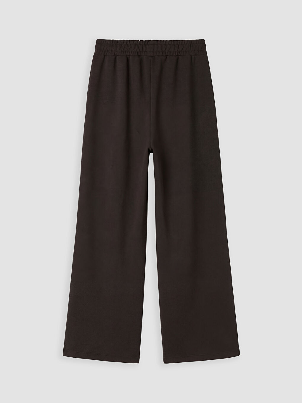 Kahverengi Geniş Paça Kız Çocuk Soft Touch Eşofman Altı-1