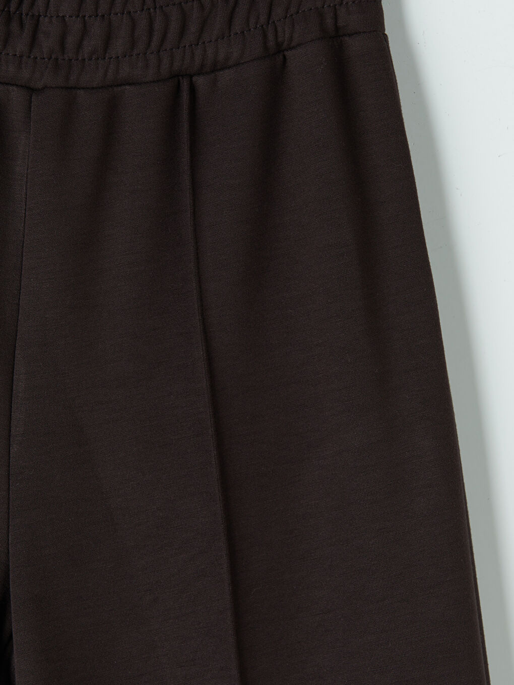 Kahverengi Geniş Paça Kız Çocuk Soft Touch Eşofman Altı-2