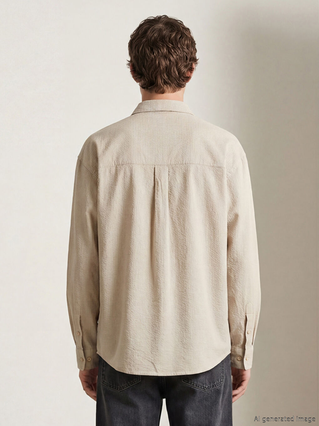 Bej Regular Fit Erkek Gömlek-2