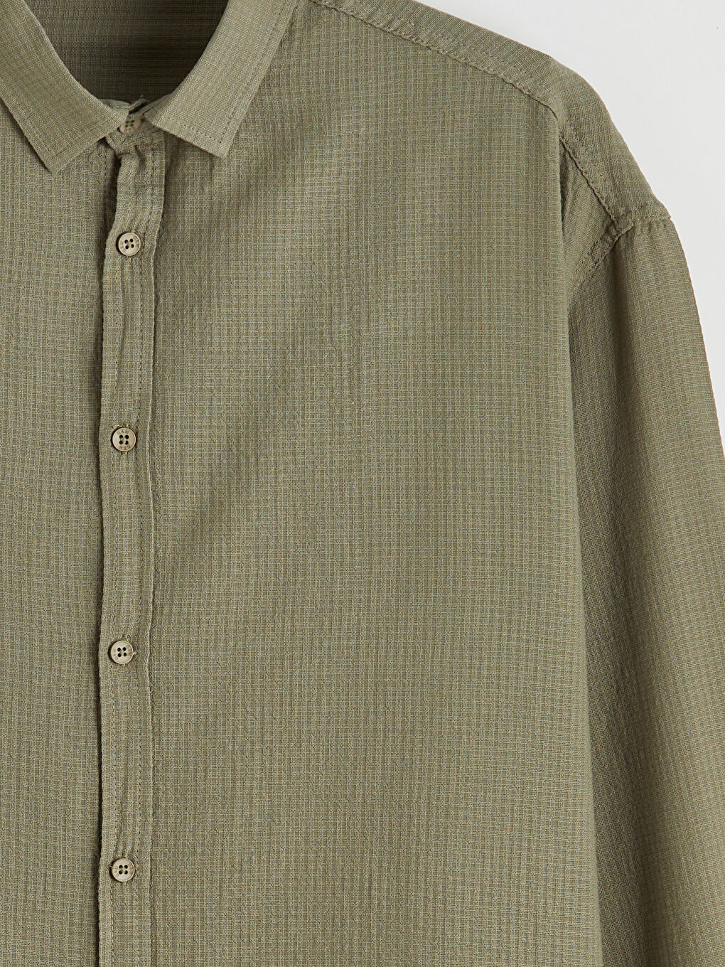 Haki Regular Fit Erkek Gömlek-5