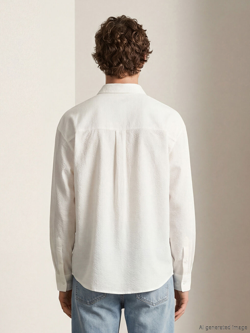 Ekru Regular Fit Erkek Gömlek-2