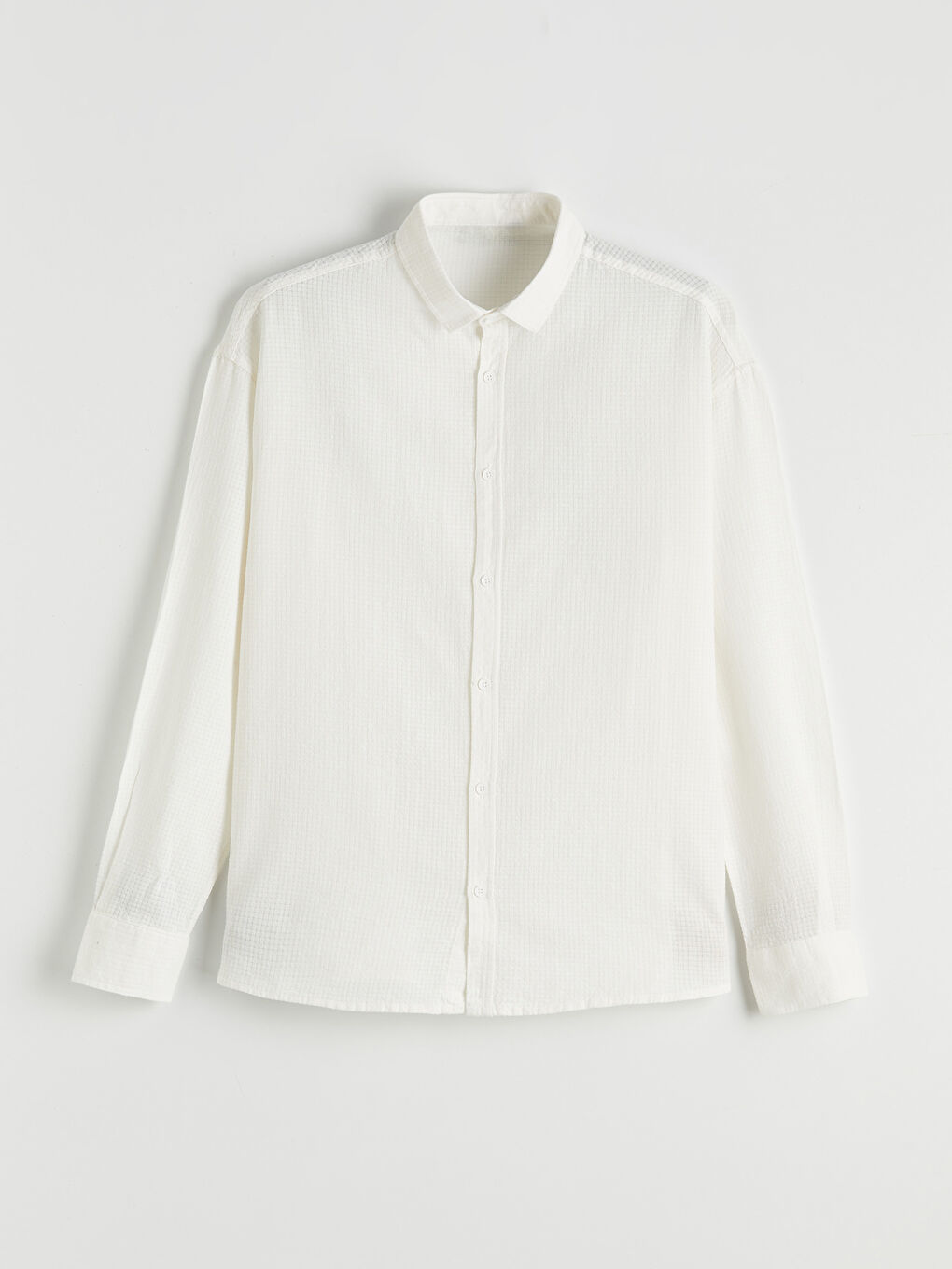 Ekru Regular Fit Erkek Gömlek-3