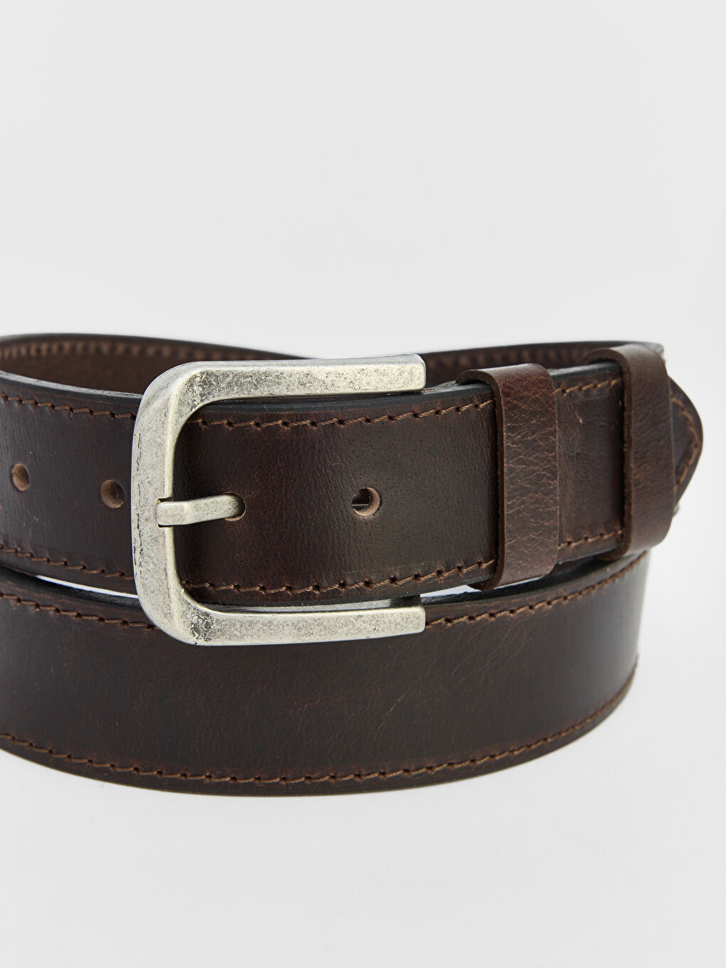 Kahverengi Hakiki Deri Erkek Kemer-1