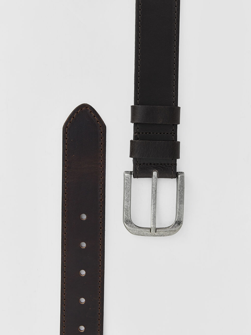 Kahverengi Hakiki Deri Erkek Kemer-2