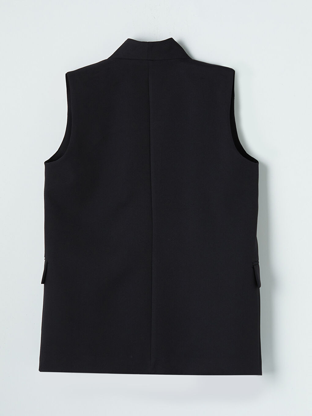 Siyah Dik Yaka Kadın Klasik Yelek-1