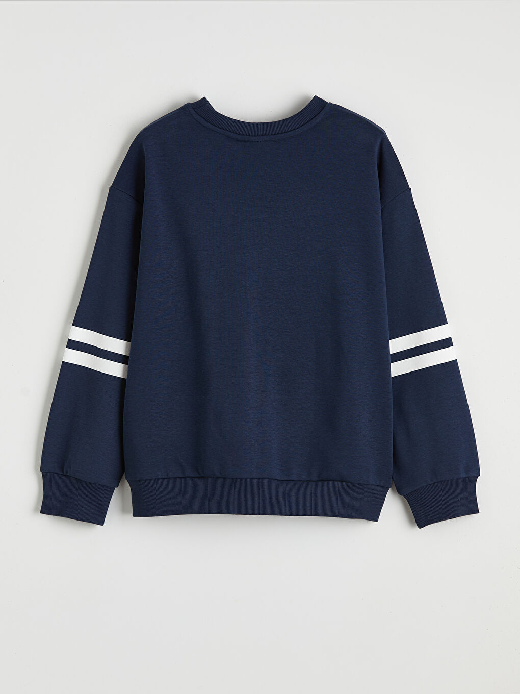Crew Neck Stitch Printed Girls' Sweatshirt-1