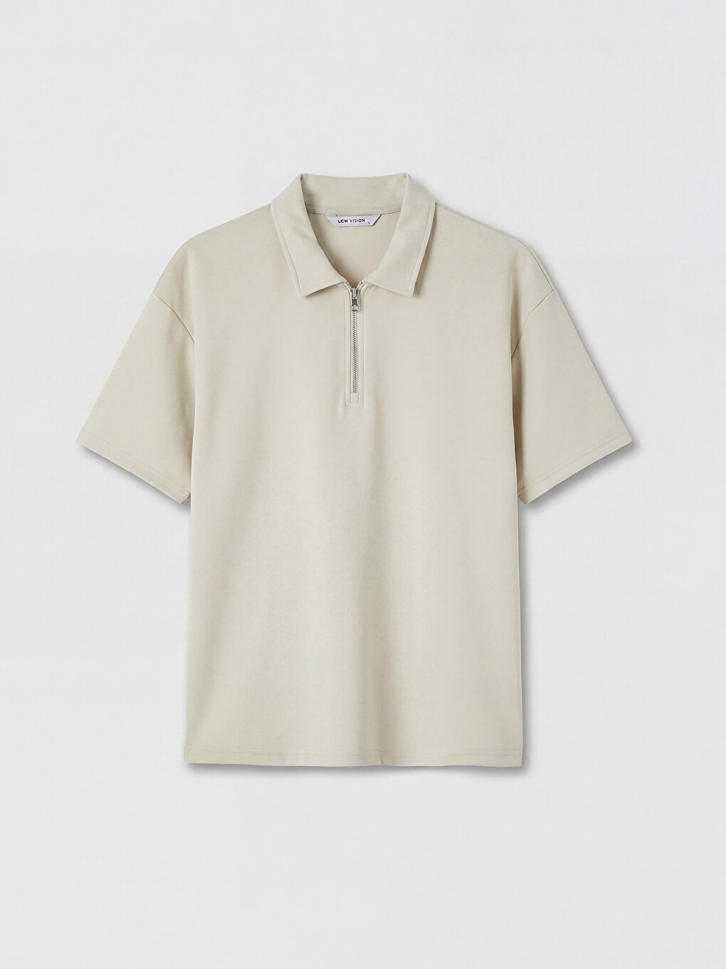 Half-Zip Polo Collar Men's T-Shirt-4