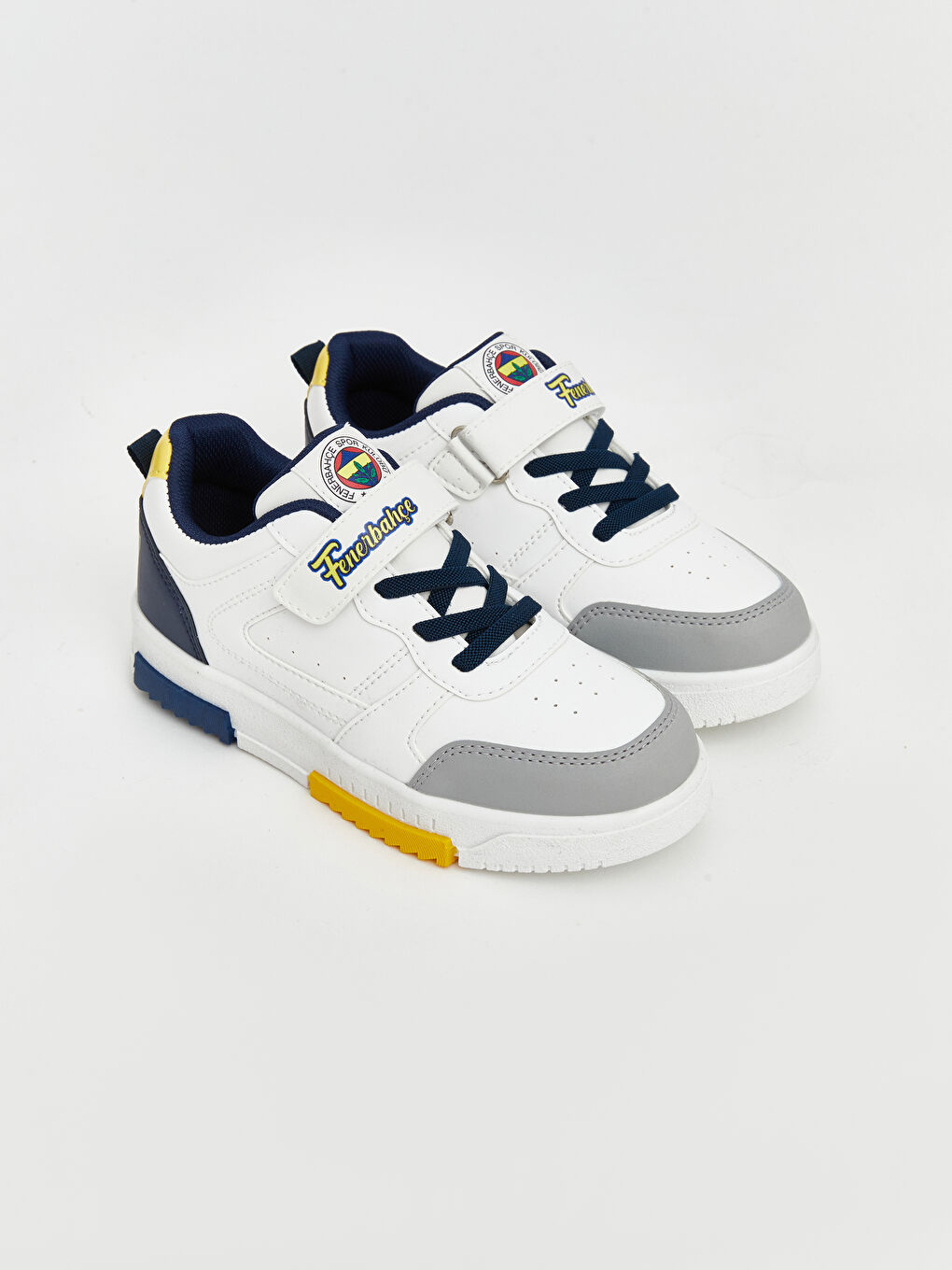 Beyaz Fenerbahçe Baskılı Erkek Çocuk Spor Ayakkabı