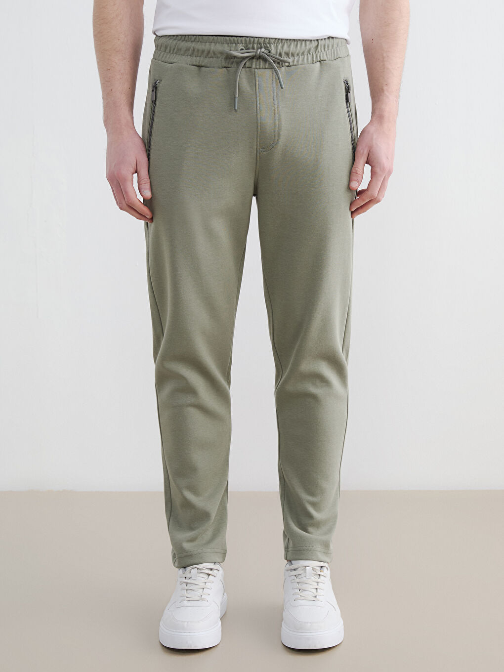 Haki Standart Kalıp Erkek Eşofman Altı-1