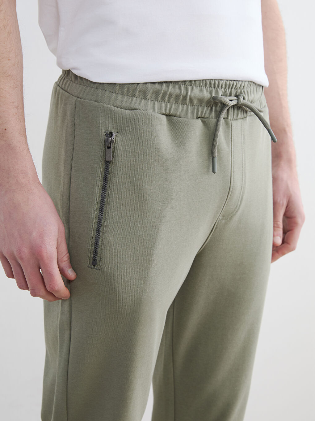 Haki Standart Kalıp Erkek Eşofman Altı-2