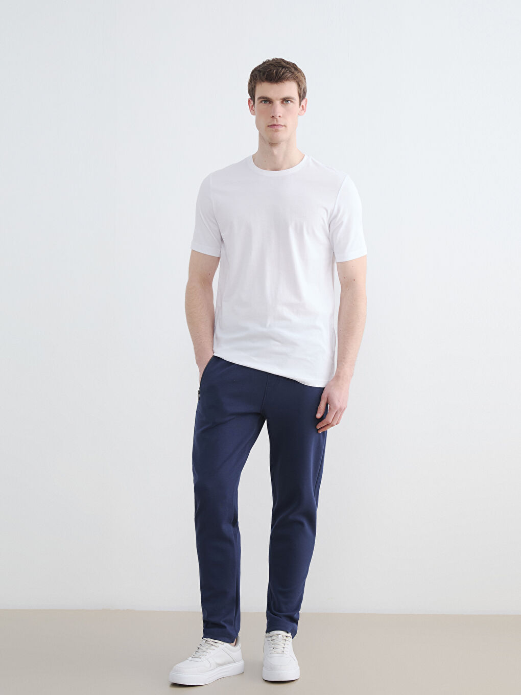 Lacivert Standart Kalıp Erkek Eşofman Altı