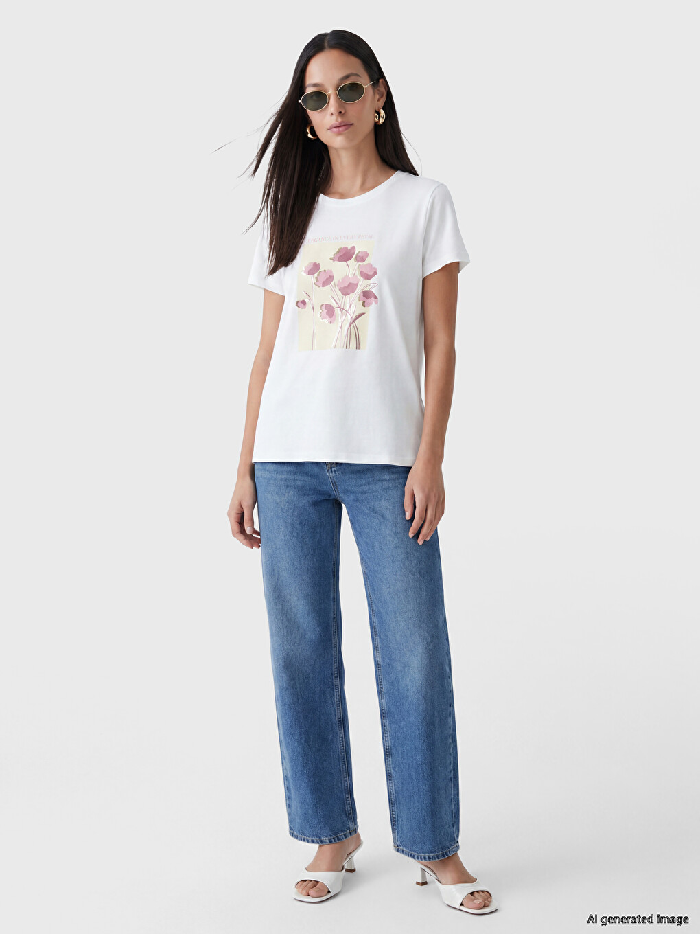 Printed 100% Cotton Women's T-shirt-1