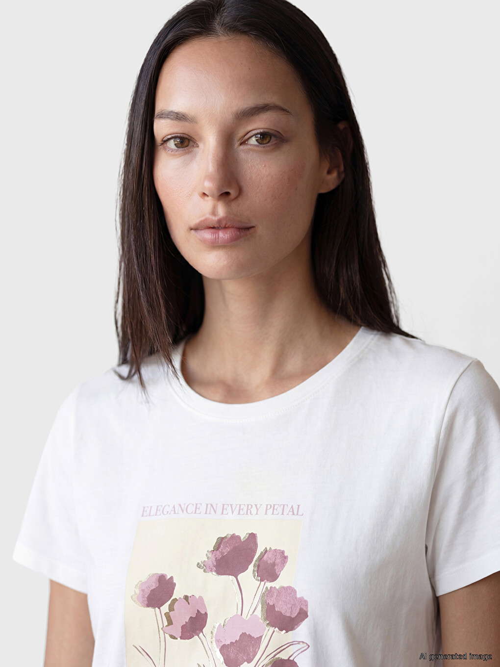 Printed 100% Cotton Women's T-shirt-2