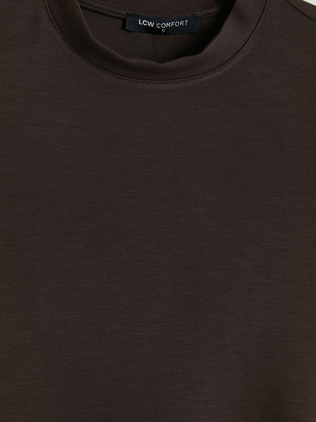 Kahverengi Soft Touch Kadın Tişört-2