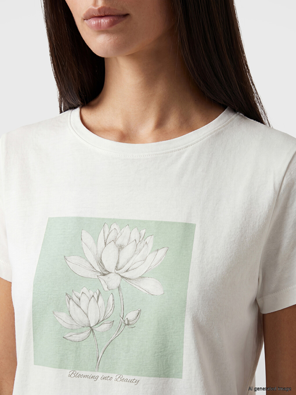 Woman White T-shirt-2