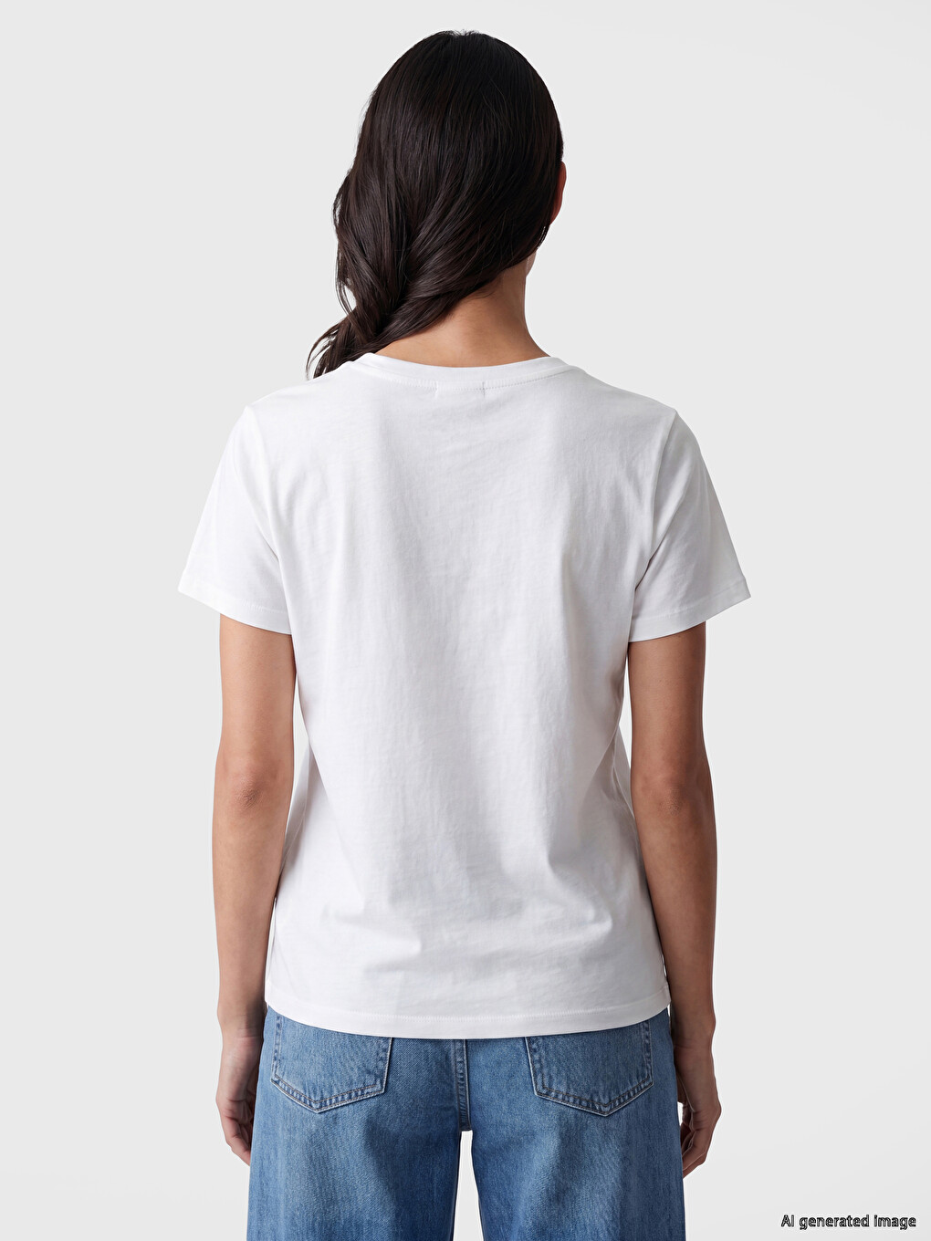 Woman White T-shirt-3