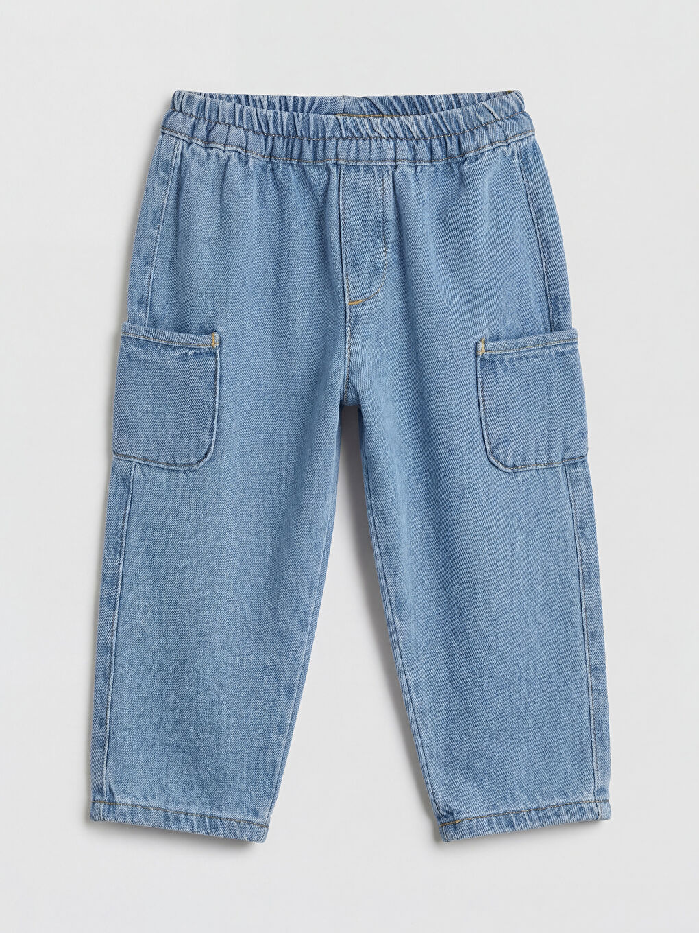 İndigo Loose Fit Erkek Bebek Kargo Jean Pantolon