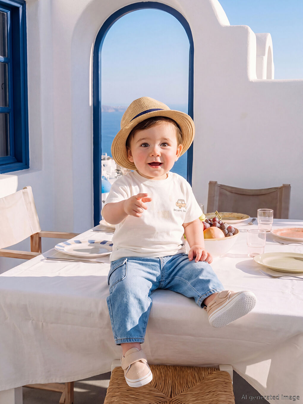 İndigo Loose Fit Erkek Bebek Kargo Jean Pantolon