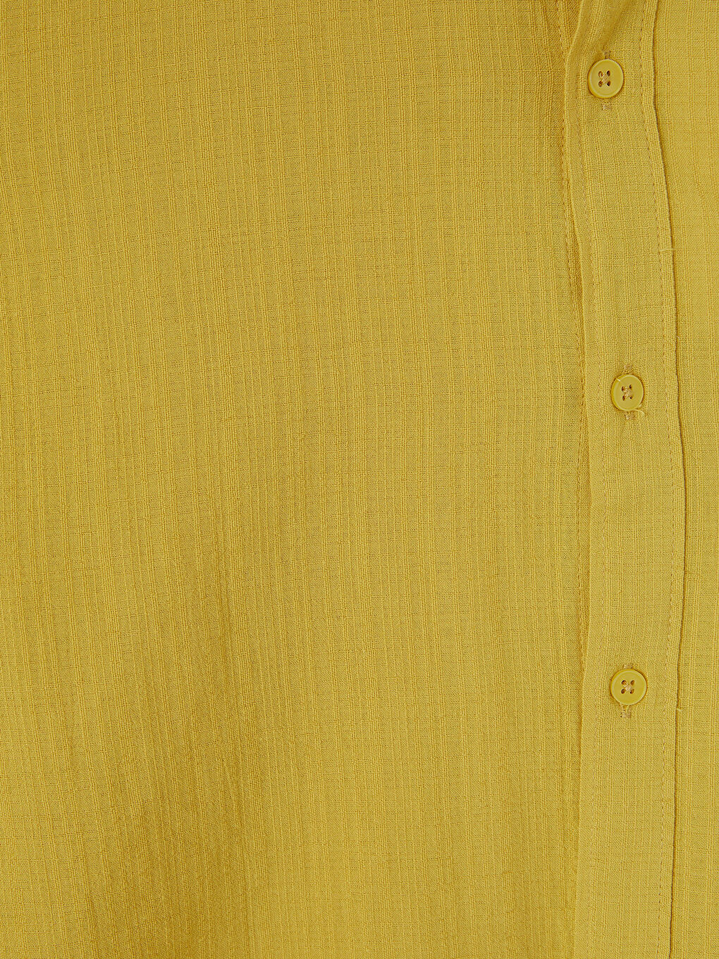 Sarı Regular Fit Erkek Dokulu Gömlek-2