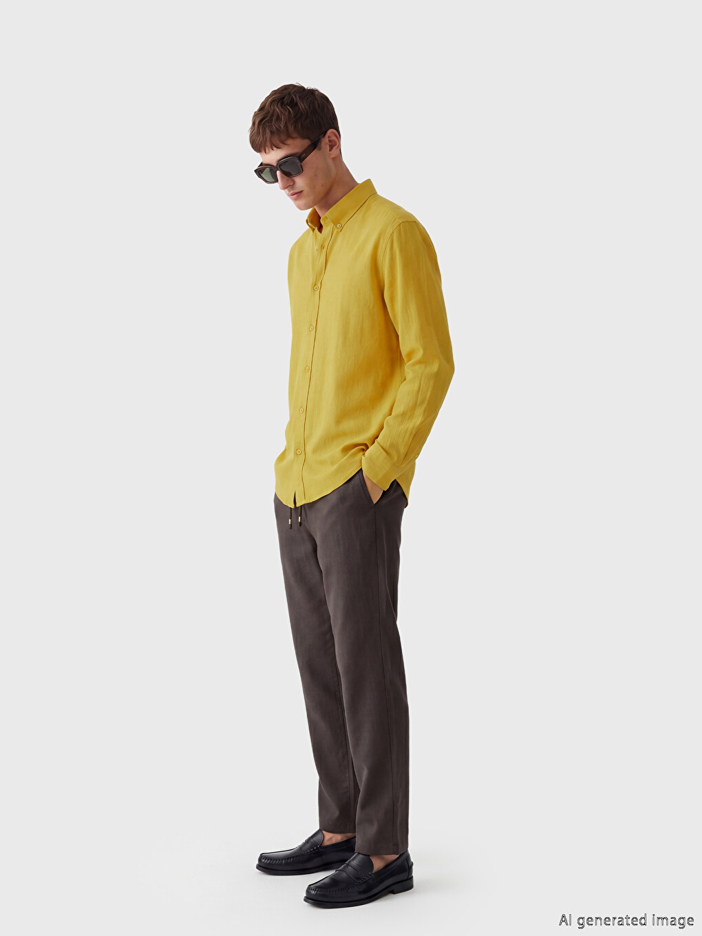 Regular Fit Men's Textured Shirt-1
