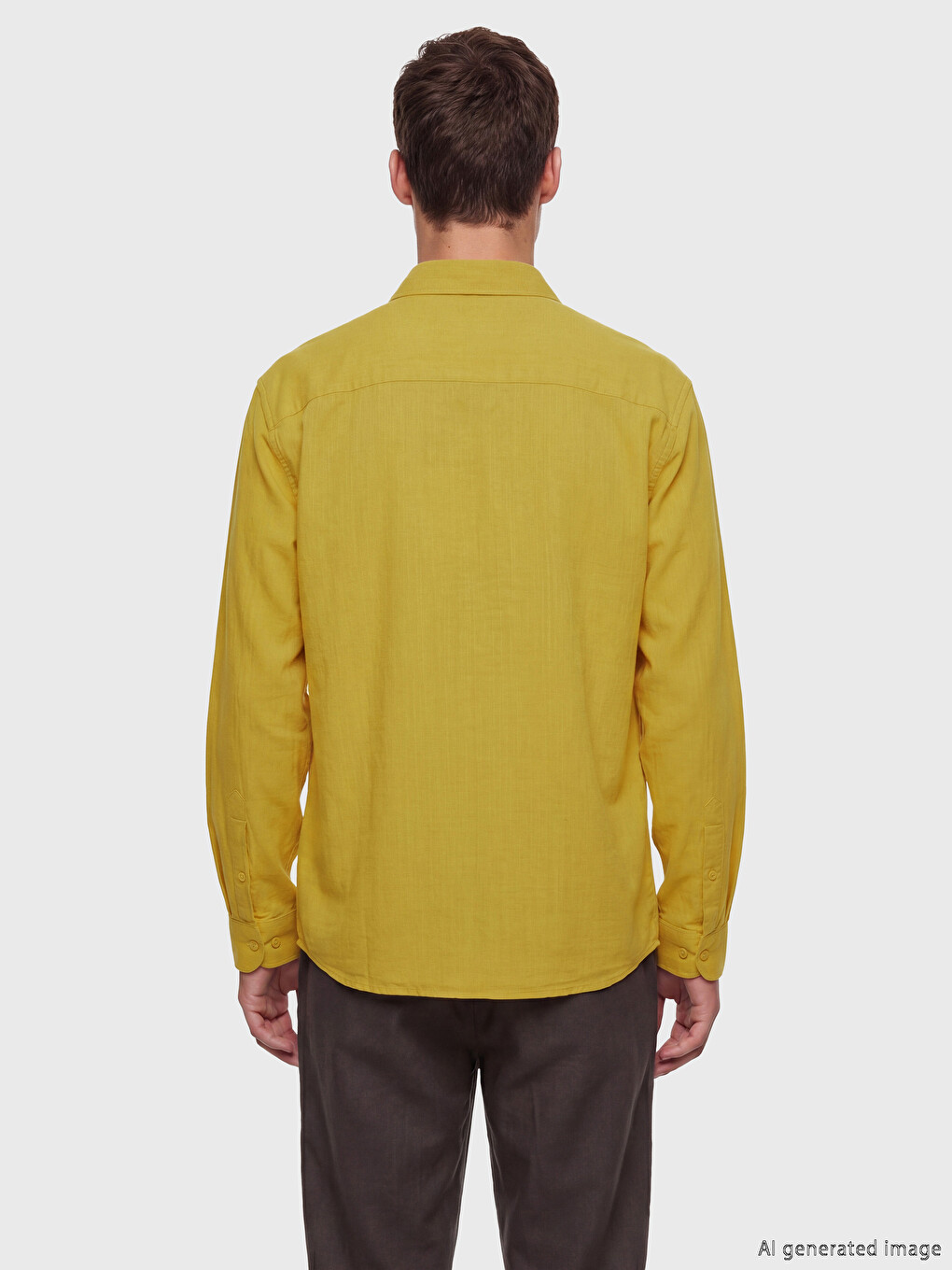 Regular Fit Men's Textured Shirt-3