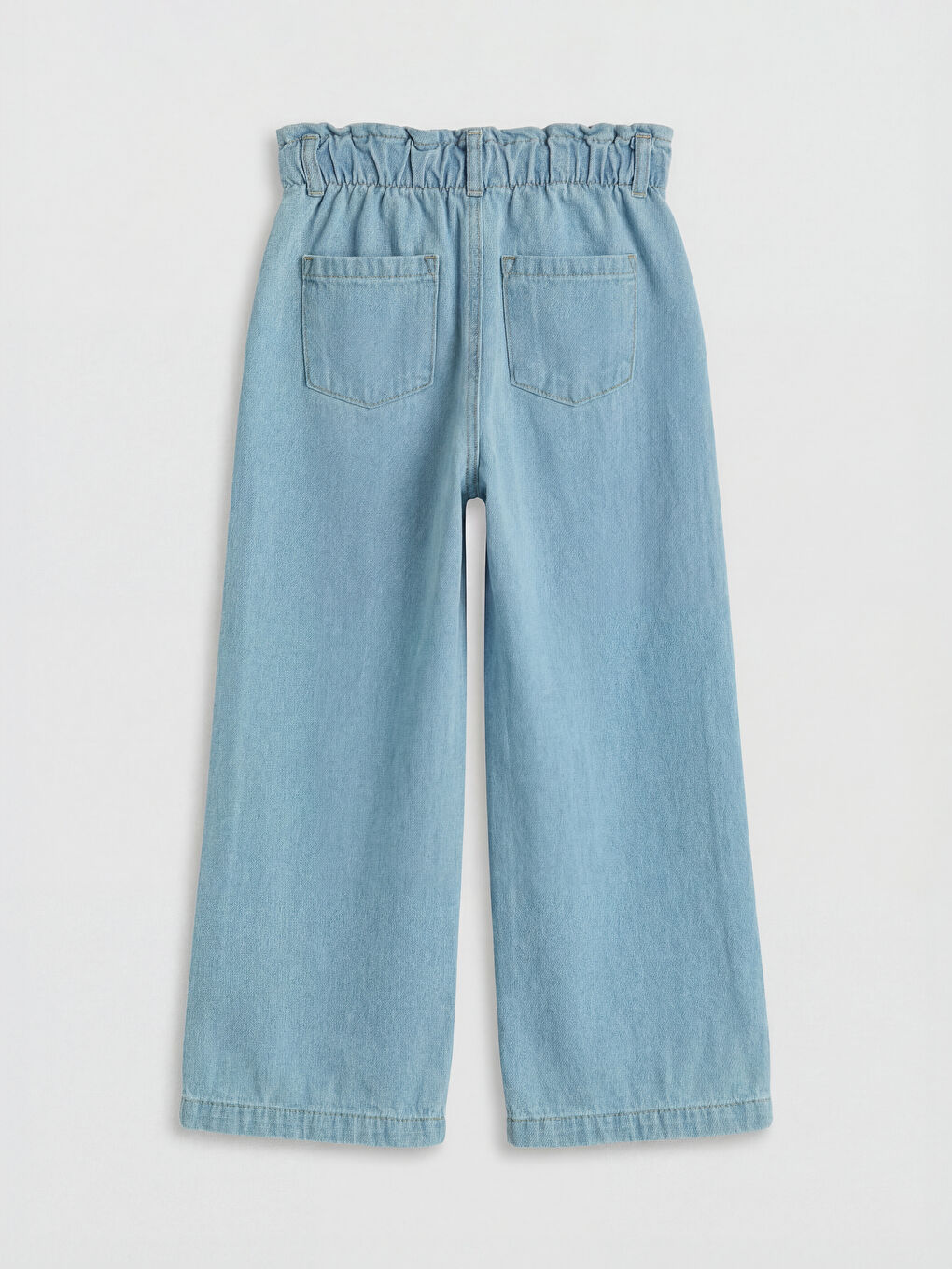 İndigo Nakışlı Kız Çocuk Jean Pantolon-1