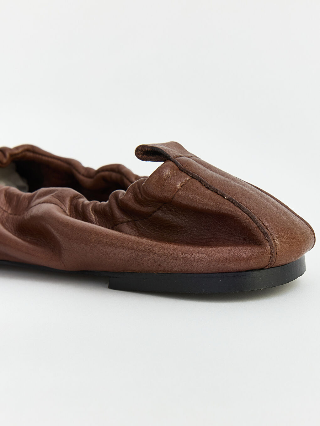 Kahverengi Hakiki Deri Kadın Babet-3