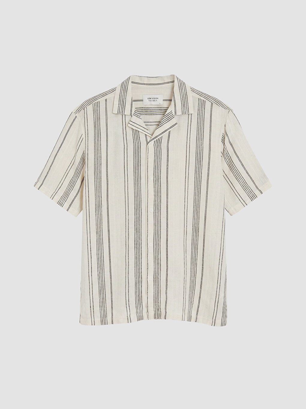 Regular Striped Poplin Men's Shirt-4