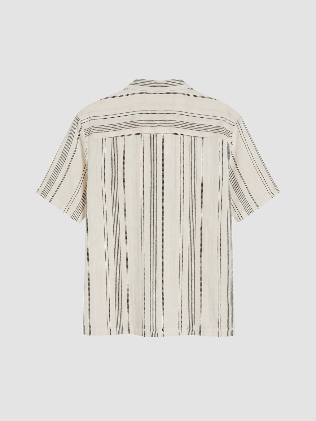 Regular Striped Poplin Men's Shirt-6